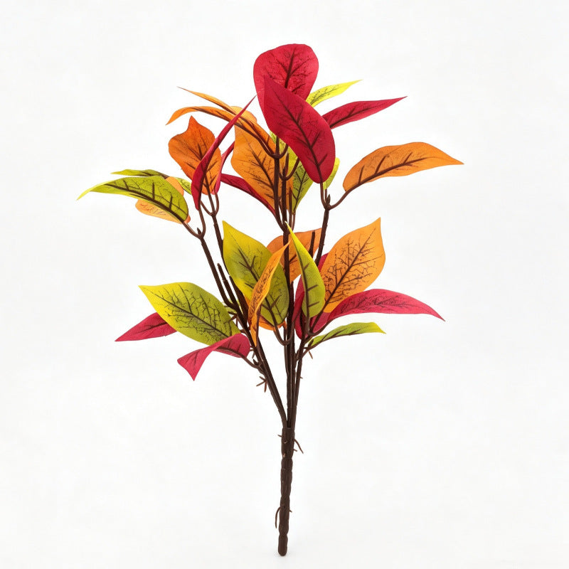 Artificial Magnolia Leaf Stem, 14" Tall with 30 Leaves, Perfect for Home Decor, Weddings & Commercial Spaces