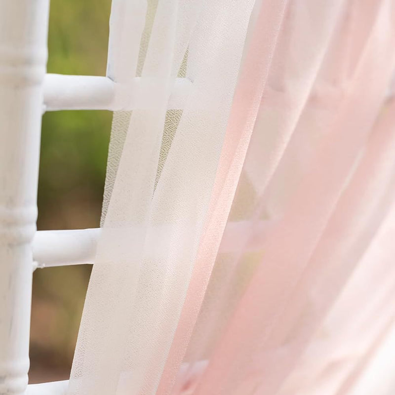 Single Stem Artificial Flower with Sheer Organza Sash, Outdoor Wedding Chair Decor, 24" Stem, 10" Bloom