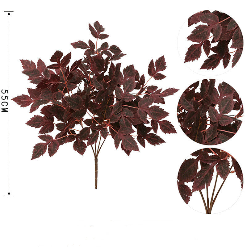 Artificial Maple Leaf Bush, 20" Tall, Realistic Faux Fall Foliage for Home Decor, Wedding Arrangements, and Seasonal Displays