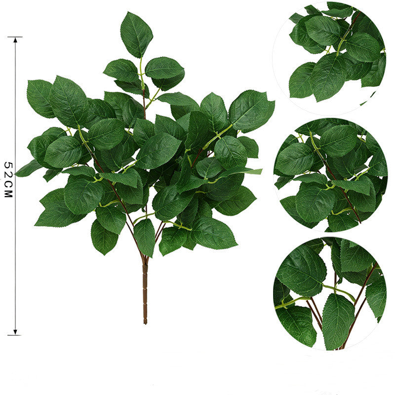 Artificial Maple Leaf Bush, 20" Tall, Realistic Faux Fall Foliage for Home Decor, Wedding Arrangements, and Seasonal Displays