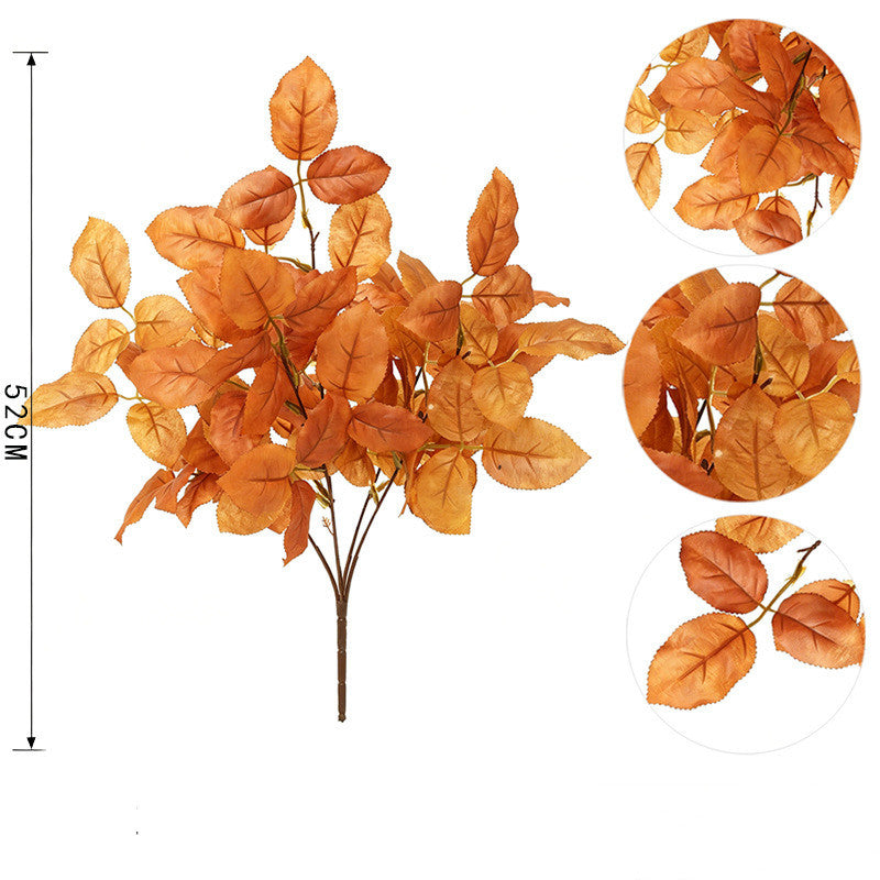 Artificial Maple Leaf Bush, 20" Tall, Realistic Faux Fall Foliage for Home Decor, Wedding Arrangements, and Seasonal Displays