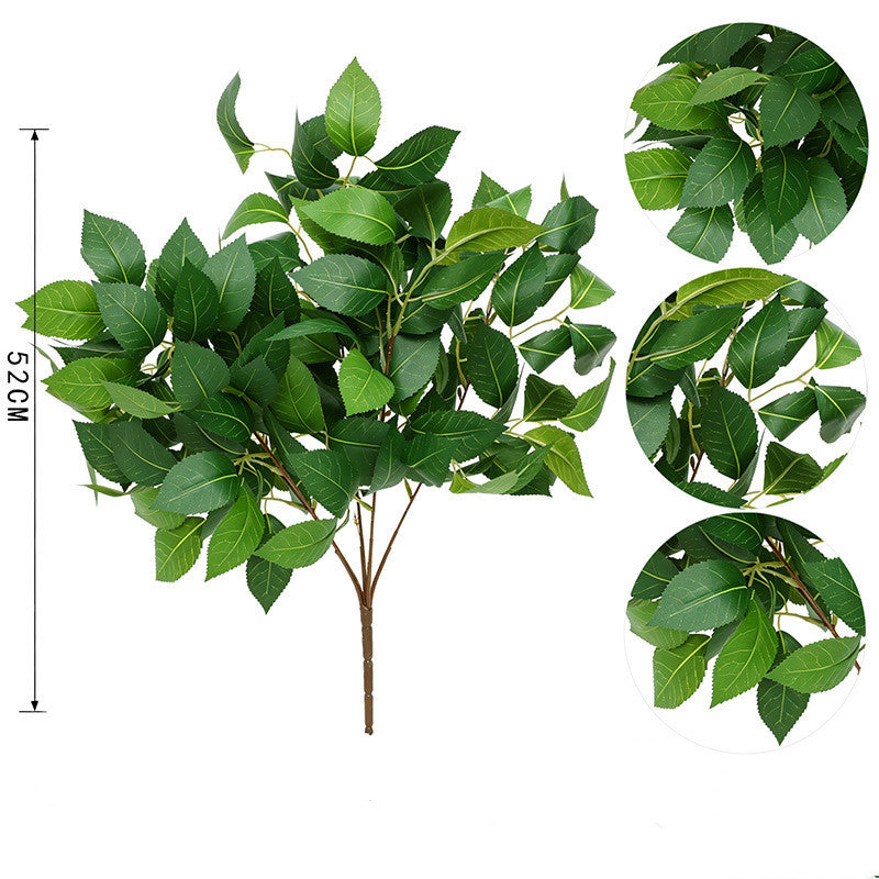 Artificial Maple Leaf Bush, 20" Tall, Realistic Faux Fall Foliage for Home Decor, Wedding Arrangements, and Seasonal Displays