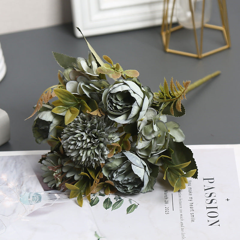 Austin Silk Artificial Flower Bush, 12" Tall, 4 Blooms, Perfect for Home Decor, Wedding Arrangements, and Seasonal Displays
