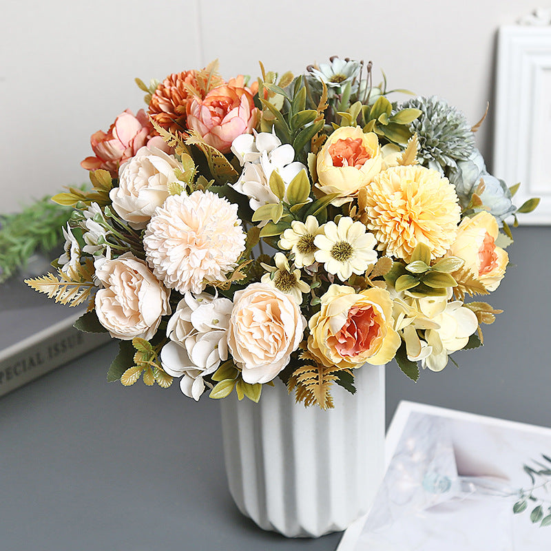 Austin Silk Artificial Flower Bush, 12" Tall, 4 Blooms, Perfect for Home Decor, Wedding Arrangements, and Seasonal Displays