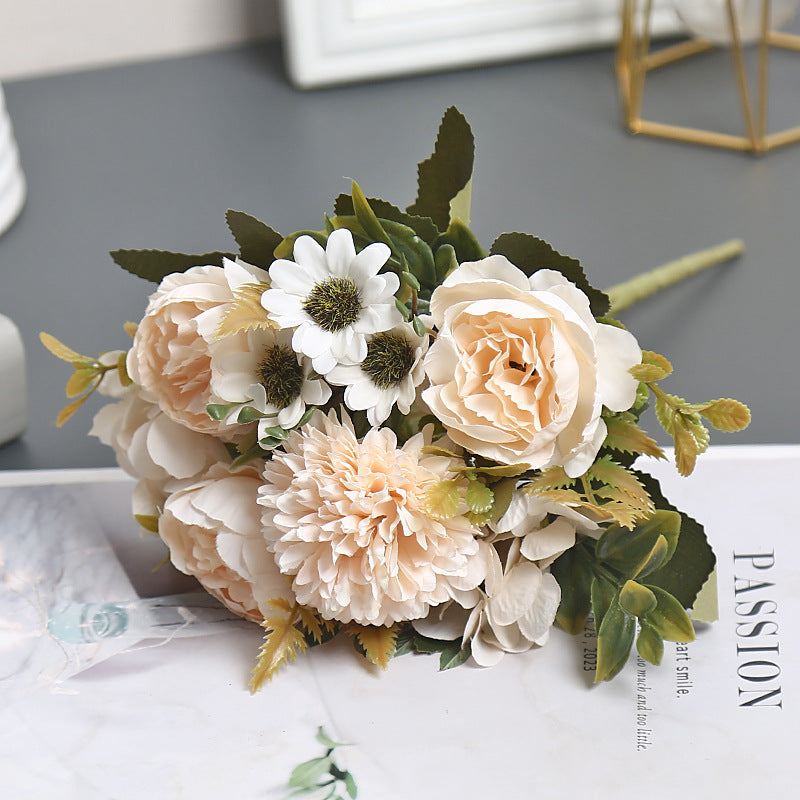 Austin Silk Artificial Flower Bush, 12" Tall, 4 Blooms, Perfect for Home Decor, Wedding Arrangements, and Seasonal Displays