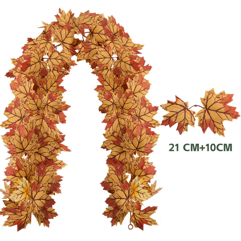 Autumn Maple Leaf Vine Garland, 69" Artificial Foliage for Seasonal Decor, Wedding Backdrops, and Home Accents
