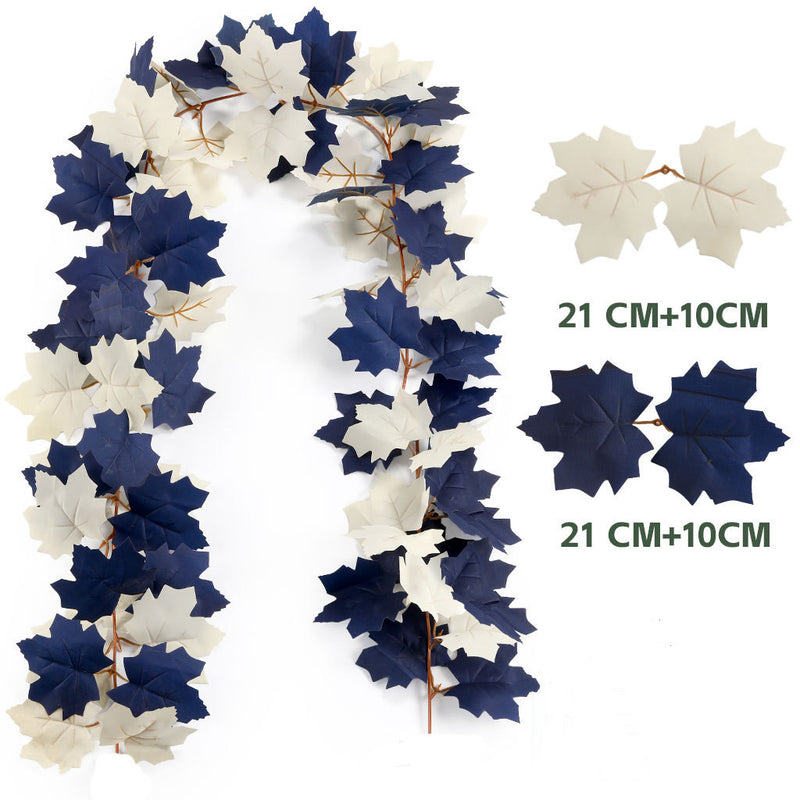 Autumn Maple Leaf Vine Garland, 69" Artificial Foliage for Seasonal Decor, Wedding Backdrops, and Home Accents