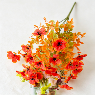 Artificial Eucalyptus Violet Bush, 14" Fall-Themed Faux Florals for Thanksgiving, Halloween, Christmas, Weddings, and Home Decor