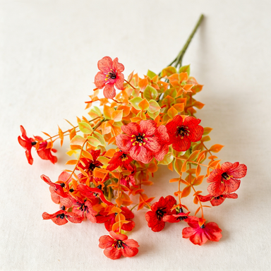 Artificial Eucalyptus Violet Bush, 14" Fall-Themed Faux Florals for Thanksgiving, Halloween, Christmas, Weddings, and Home Decor
