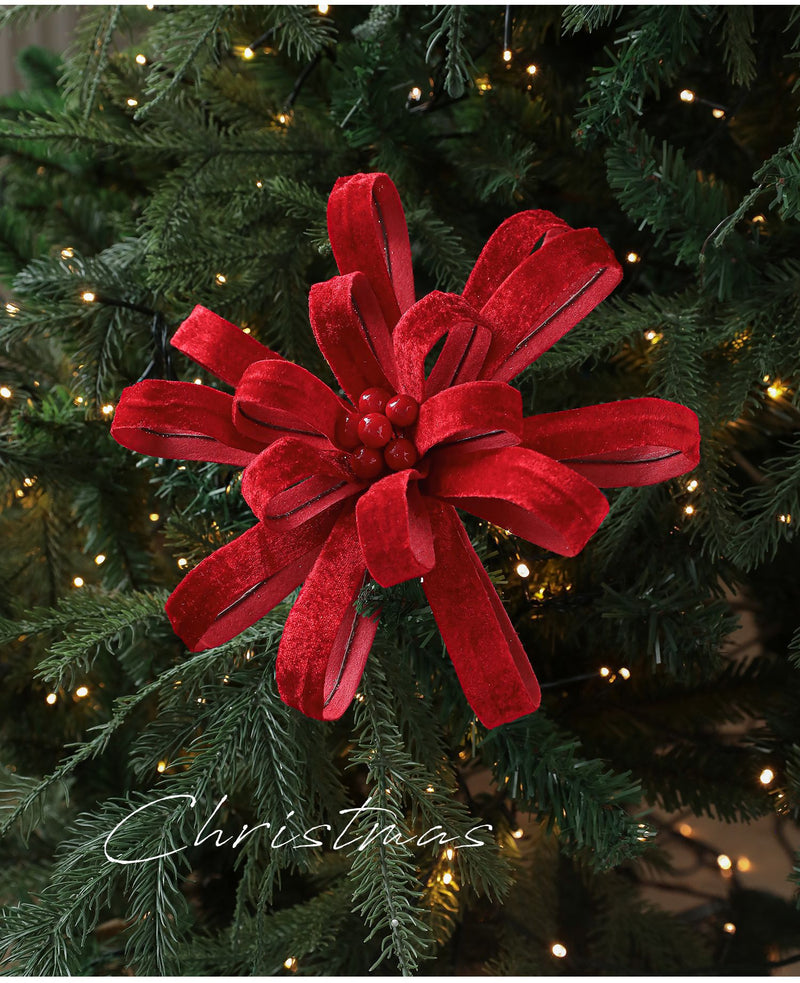 Artificial Christmas Holly with Red Berries, 10" Clustered Filler, Festive Holiday Decor, Lightweight Luxury