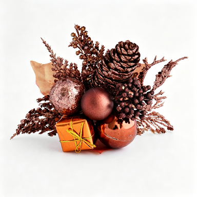 Artificial Spruce Pinecone Christmas Picks, 8" Holiday Greenery Stems with Gold Red Berries, DIY Xmas Decor for Centerpieces, Wreaths, Vases