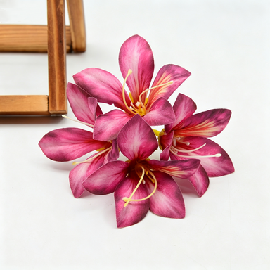 Artificial Redbud Silk Flowers, 3-Pack Clusters with 4 Blooms Each (5" Tall), DIY Wedding Bouquets, Gift Box Decor, Home Centerpieces