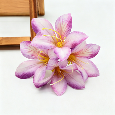 Artificial Redbud Silk Flowers, 3-Pack Clusters with 4 Blooms Each (5" Tall), DIY Wedding Bouquets, Gift Box Decor, Home Centerpieces