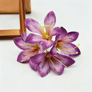 Artificial Redbud Silk Flowers, 3-Pack Clusters with 4 Blooms Each (5" Tall), DIY Wedding Bouquets, Gift Box Decor, Home Centerpieces