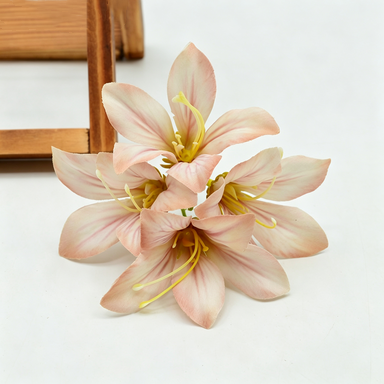 Artificial Redbud Silk Flowers, 3-Pack Clusters with 4 Blooms Each (5" Tall), DIY Wedding Bouquets, Gift Box Decor, Home Centerpieces