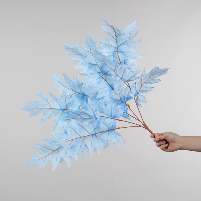 Artificial Oak Leaf Bush, 23" Long, Modern Style, Red Blue Purple, Wedding Home Decor, Indoor Use