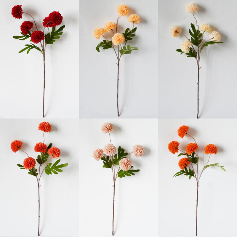 Artificial Chrysanthemum Bush, 20" Height, Silk Flowers for Wedding Decor, Home Decor, DIY Events, Allergy & Pet Safe