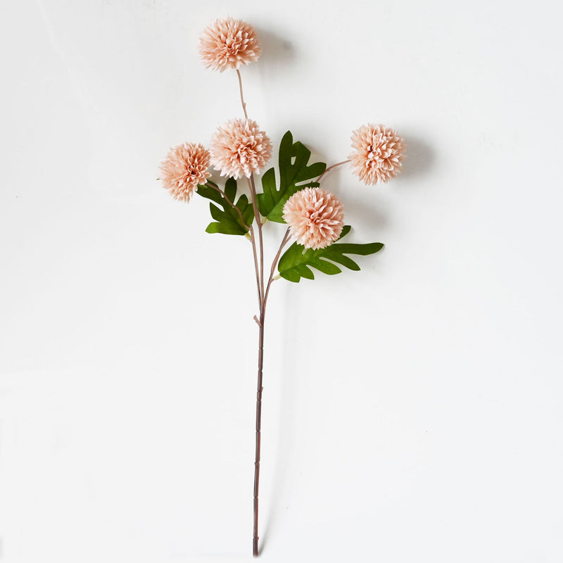 Artificial Chrysanthemum Bush, 20" Height, Silk Flowers for Wedding Decor, Home Decor, DIY Events, Allergy & Pet Safe