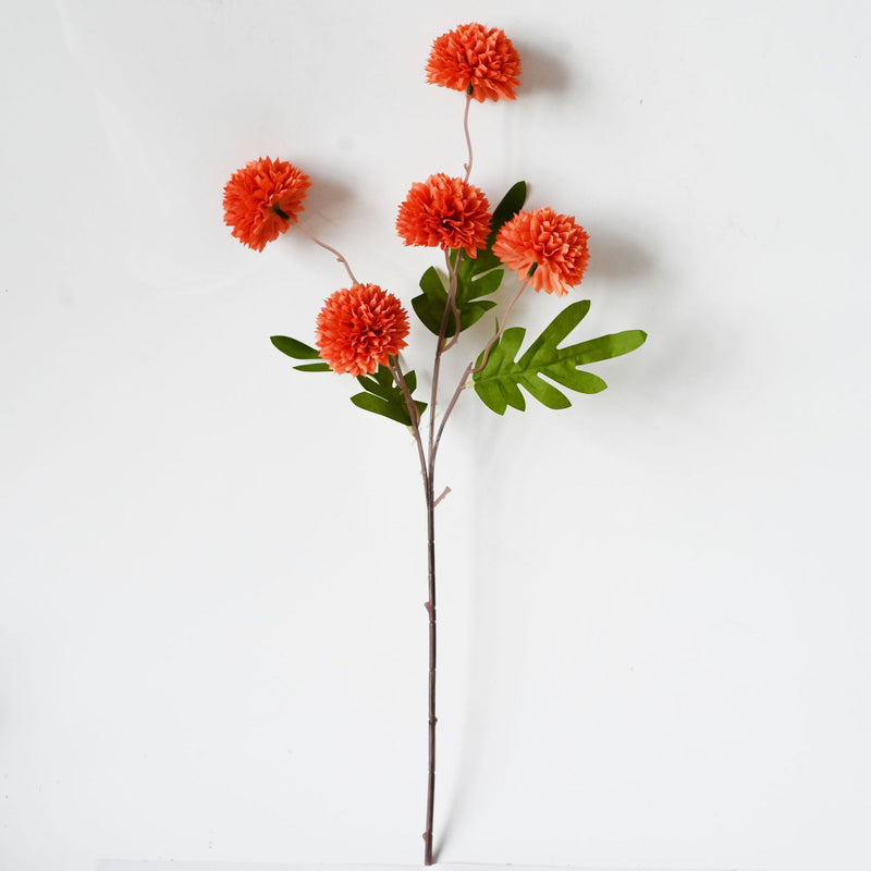 Artificial Chrysanthemum Bush, 20" Height, Silk Flowers for Wedding Decor, Home Decor, DIY Events, Allergy & Pet Safe