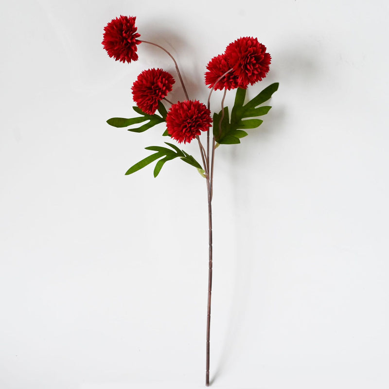 Artificial Chrysanthemum Bush, 20" Height, Silk Flowers for Wedding Decor, Home Decor, DIY Events, Allergy & Pet Safe