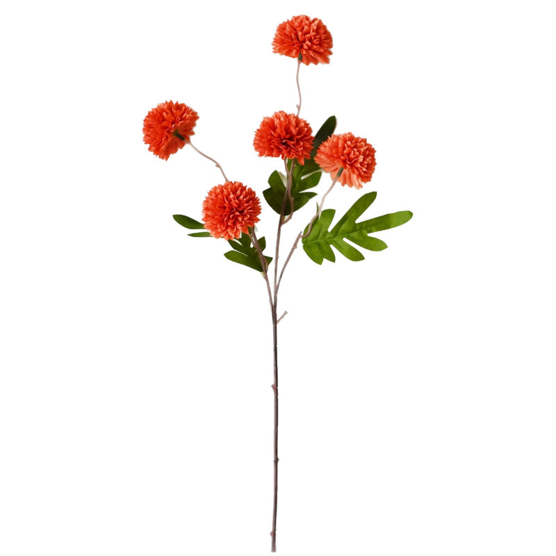 Artificial Chrysanthemum Bush, 20" Height, Silk Flowers for Wedding Decor, Home Decor, DIY Events, Allergy & Pet Safe