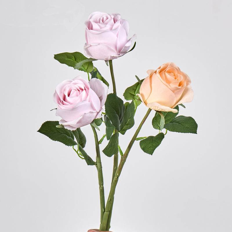 Artificial Rose Stem, 17" Tall, Single Bloom, Perfect for Weddings, Home Decor, and DIY Arrangements