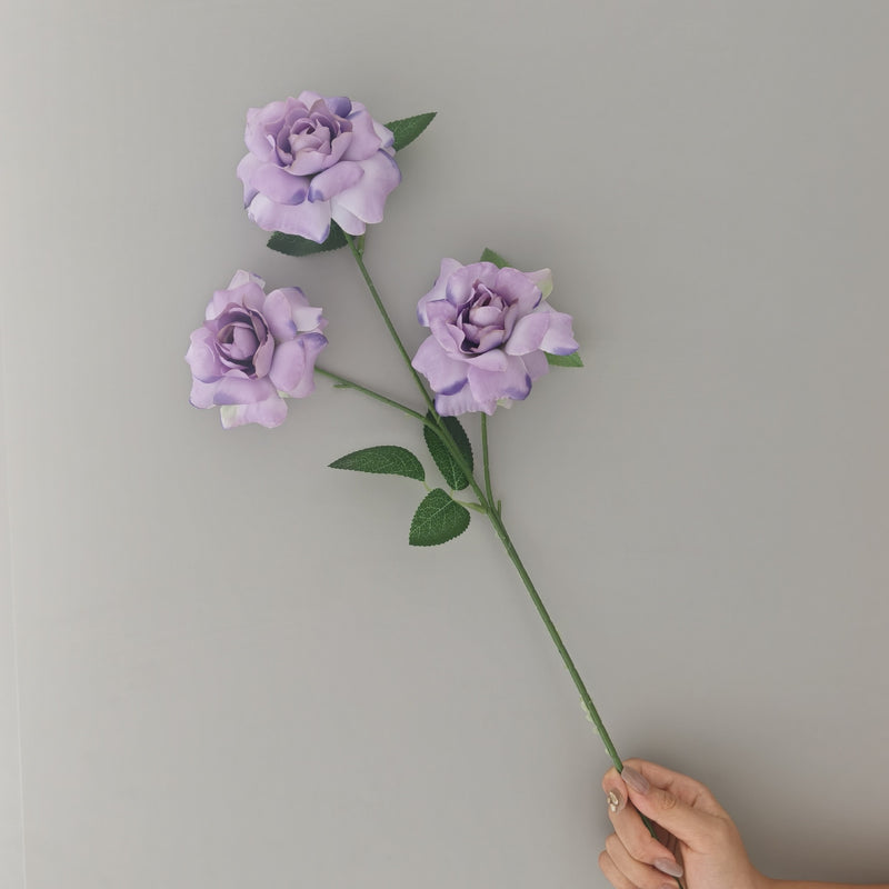 Artificial Peony Rose Bush with 3 Blooms, 24" Tall, Silk Wedding & Home Decor, Allergy & Pet Safe