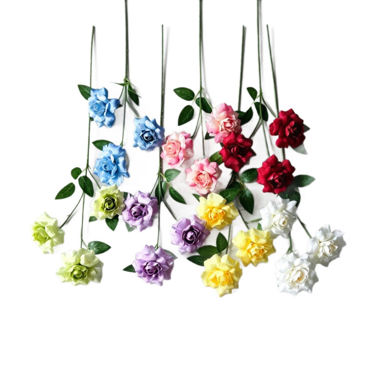 Artificial Peony Rose Bush with 3 Blooms, 24" Tall, Silk Wedding & Home Decor, Allergy & Pet Safe