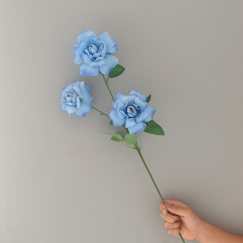 Artificial Peony Rose Bush with 3 Blooms, 24" Tall, Silk Wedding & Home Decor, Allergy & Pet Safe