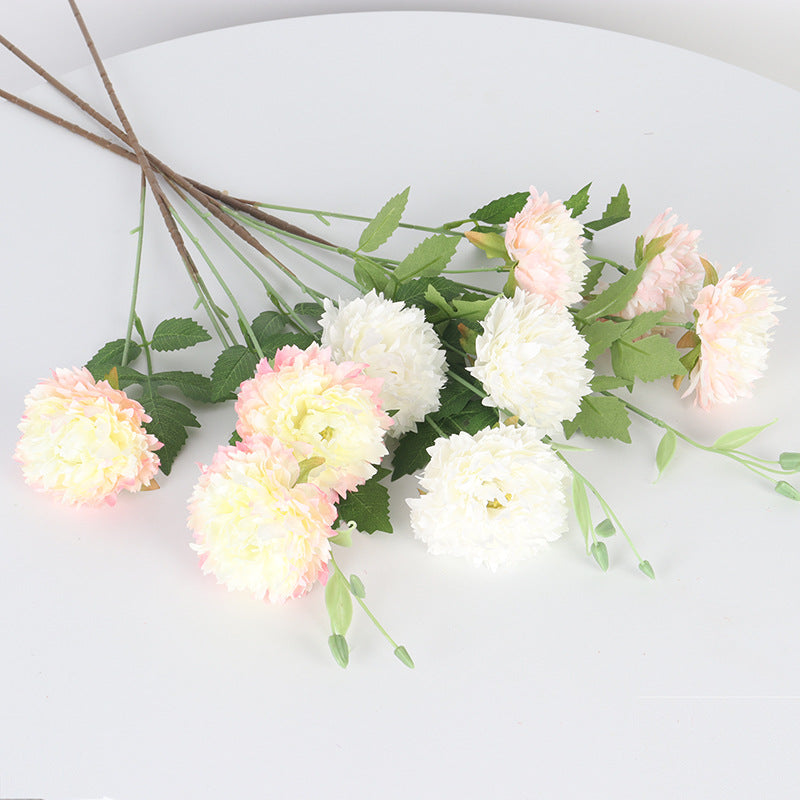 Moroccan Peony Artificial Flowers, 31" Tall, 3 Blooms, Silk Bush for Home Decor, Weddings, Events, DIY Arrangements