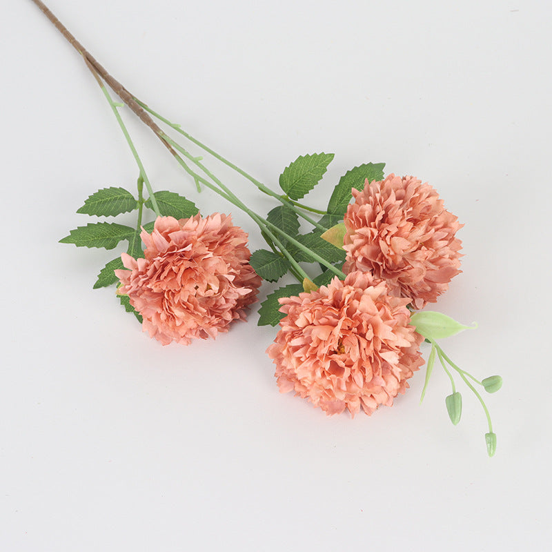 Moroccan Peony Artificial Flowers, 31" Tall, 3 Blooms, Silk Bush for Home Decor, Weddings, Events, DIY Arrangements