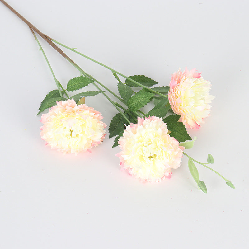 Moroccan Peony Artificial Flowers, 31" Tall, 3 Blooms, Silk Bush for Home Decor, Weddings, Events, DIY Arrangements