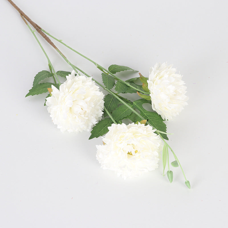 Moroccan Peony Artificial Flowers, 31" Tall, 3 Blooms, Silk Bush for Home Decor, Weddings, Events, DIY Arrangements