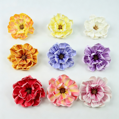 Artificial Magnolia Flower Heads, Loose Heads for DIY Wedding Decor, Bulk Pack, Allergy & Pet Safe, Indoor Use, 5" Diameter