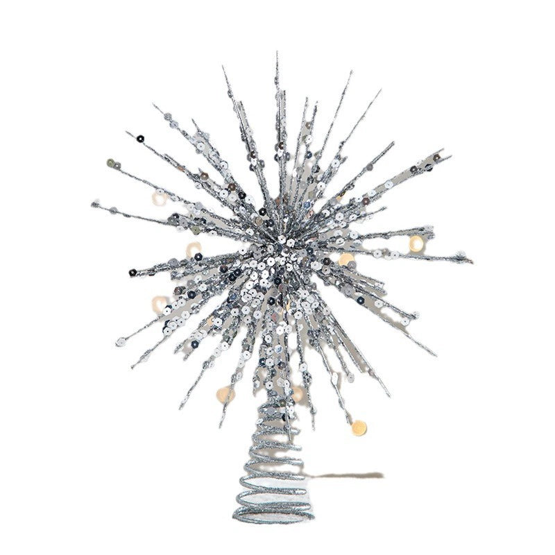 Christmas Tree Topper Star, Lighted 5-Point Star Decor for Holiday Tree, Winter Wedding & Party Decorations (6 Styles)