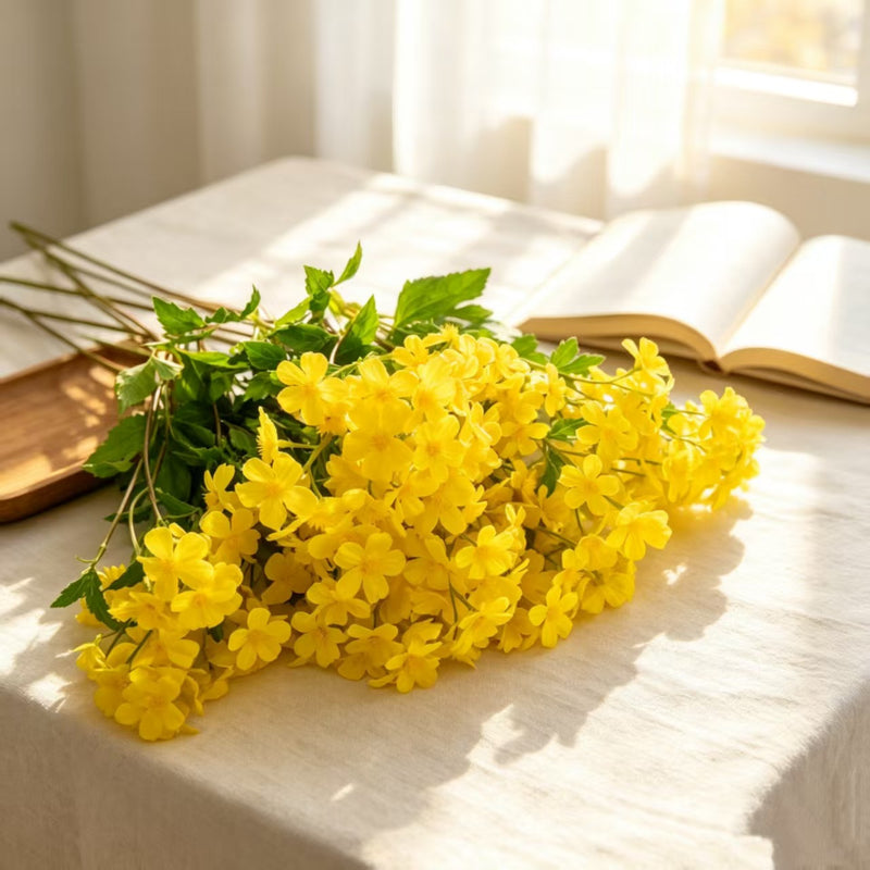 Artificial Chamomile Bush with 30 Blooms, 27" Tall, Silk Wedding Decor, DIY Floral Arrangements