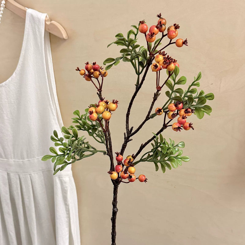 Artificial Blueberry Stem, 24" Single Stem Foam Berry Branch, Rustic Home Decor, Wedding & Event Styling, Indoor Display