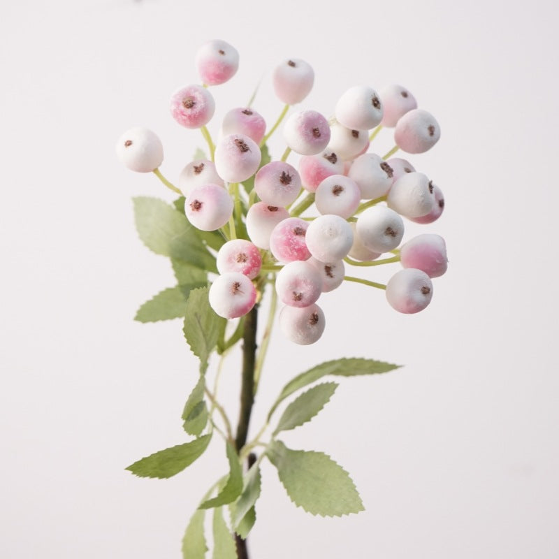 Artificial Blueberry Stem, Single Stem, 14" Height, Silk Material, Home Decor, Wedding, Seasonal Arrangements