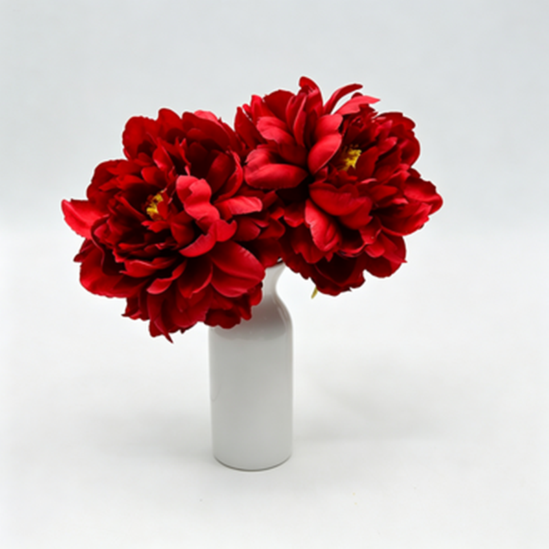 Artificial Peony Flower Heads, Pack of 3, Silk Peony Blooms for Wedding Decor, DIY Crafts, and Home Arrangements