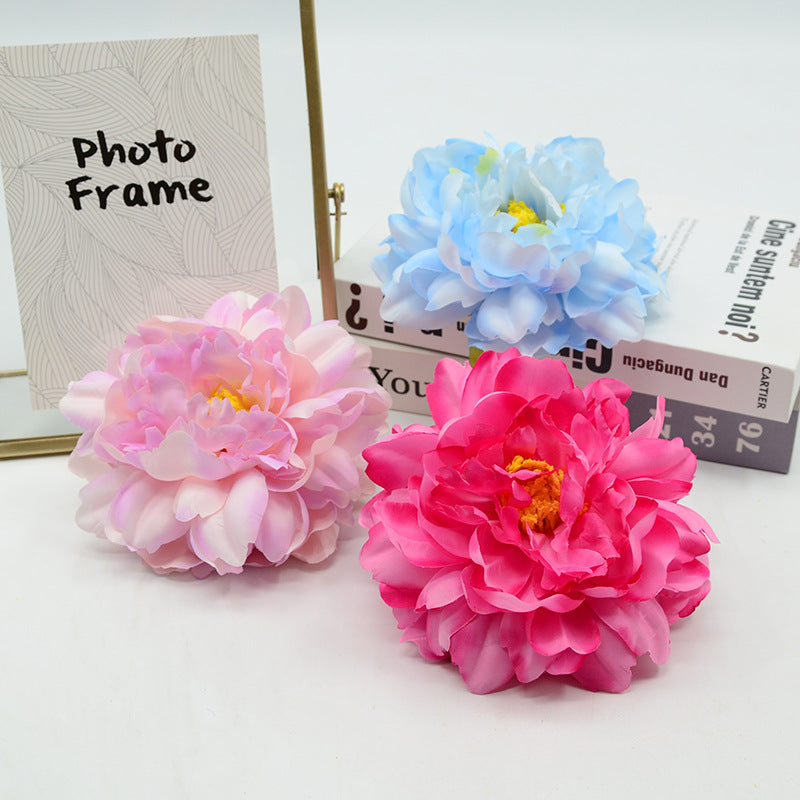 Artificial Peony Flower Heads, Pack of 3, Silk Peony Blooms for Wedding Decor, DIY Crafts, and Home Arrangements