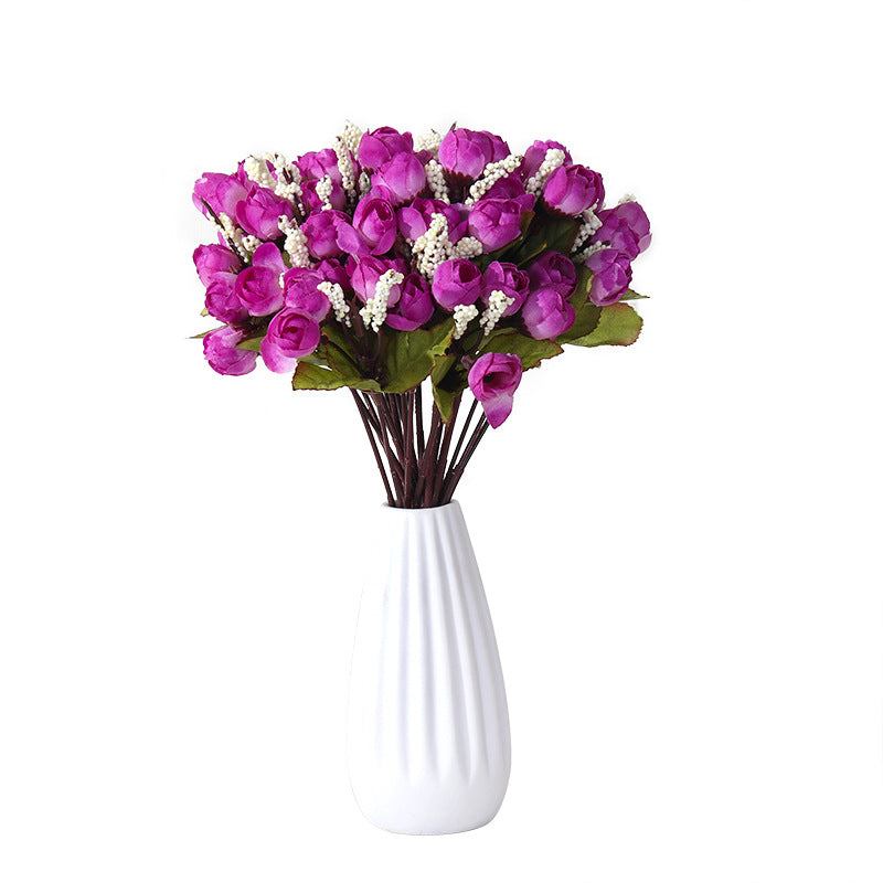 Artificial Autumn Star Bud Stems, Set of 15 Realistic Fake Flowers, 9" Tall Ins Modern Style for Home Decor, Weddings & Office Arrangements