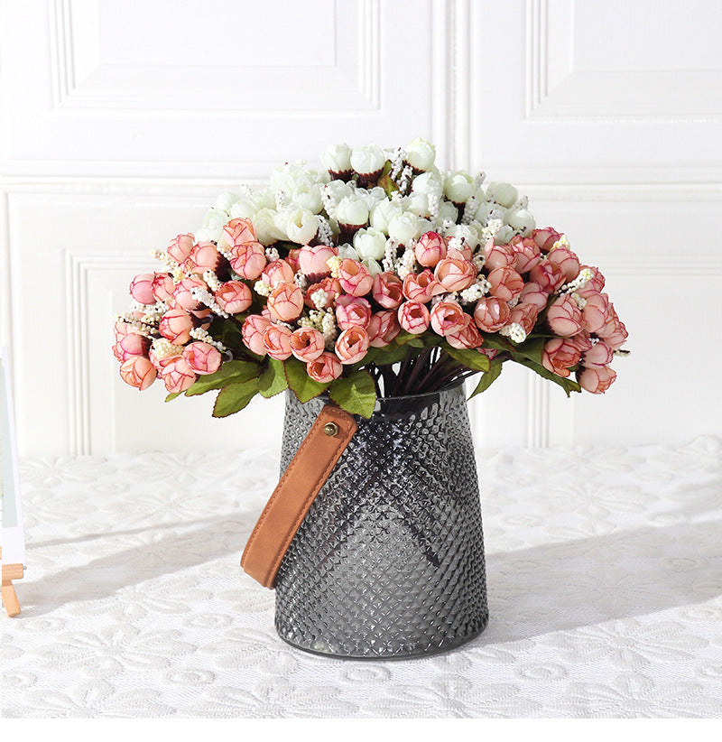 Artificial Autumn Star Bud Stems, Set of 15 Realistic Fake Flowers, 9" Tall Ins Modern Style for Home Decor, Weddings & Office Arrangements