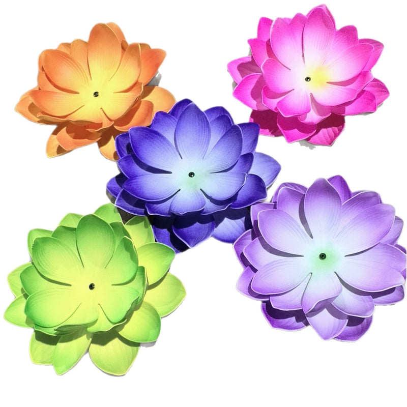 Artificial Lotus Flower, 11" Diameter, Plastic DIY Decorative Petal, Bulk Discounts Available