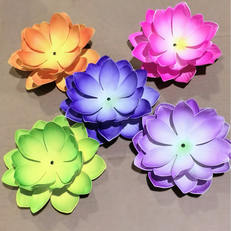 Artificial Lotus Flower, 11" Diameter, Plastic DIY Decorative Petal, Bulk Discounts Available