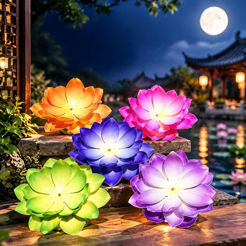 Artificial Lotus Flower, 11" Diameter, Plastic DIY Decorative Petal, Bulk Discounts Available