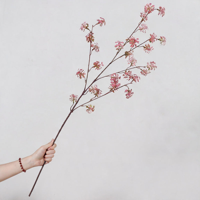 35" Artificial Pear Blossom Bush, Realistic Faux Flower Branch for Home Decor, Weddings, and Events