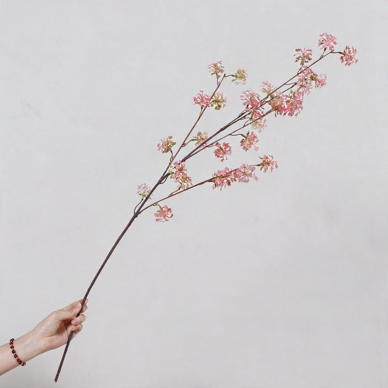 35" Artificial Pear Blossom Bush, Realistic Faux Flower Branch for Home Decor, Weddings, and Events