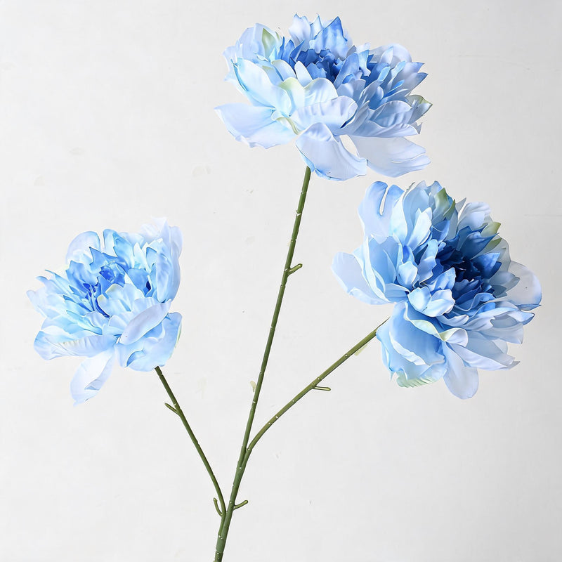 Artificial Peony Bush, 3 Blooms, 26" Tall, Wedding & Home Decor, Allergy-Free, Pet-Safe, Plastic, Bulk Discounts Available