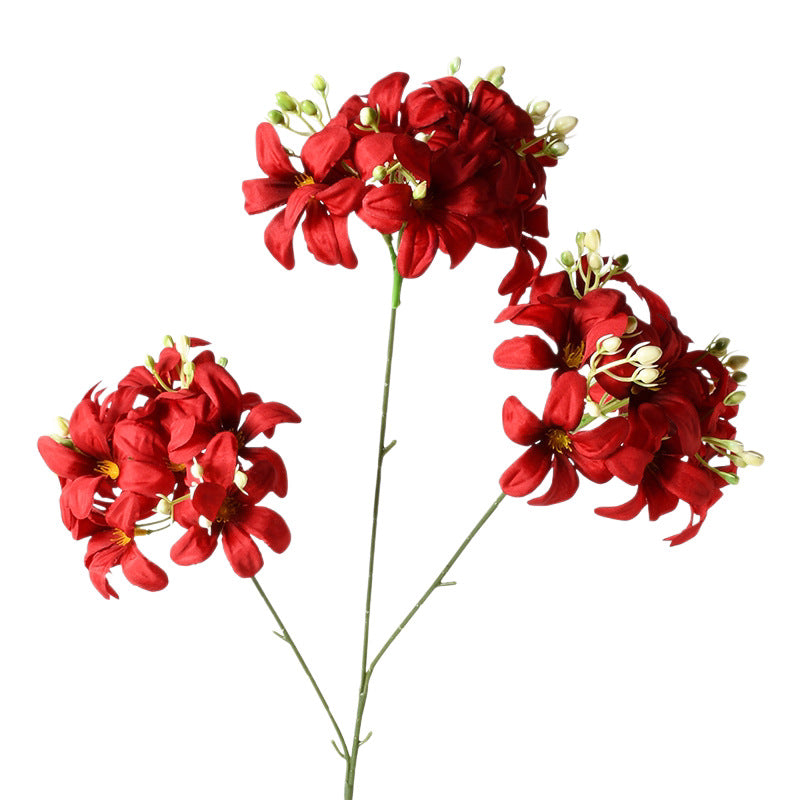 Artificial Hydrangea Bush, 3 Blooms, 28" Tall, Silk Flower for Wedding Decor, Indoor Arrangements, DIY Events