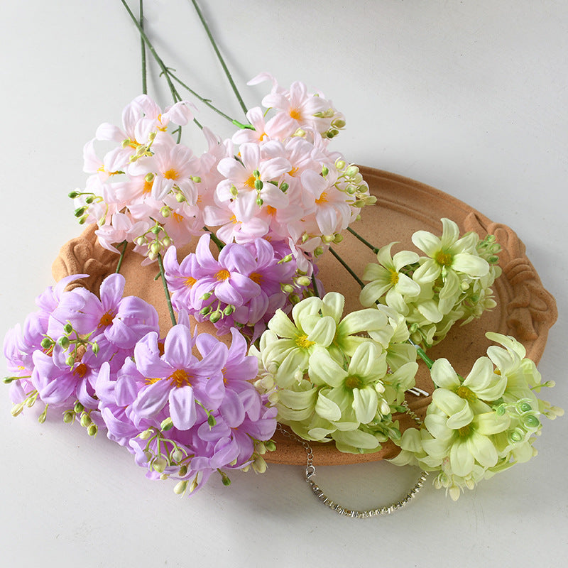 Artificial Hydrangea Bush, 3 Blooms, 28" Tall, Silk Flower for Wedding Decor, Indoor Arrangements, DIY Events